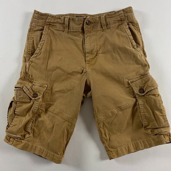 American Eagle Outfitters Extreme Flex Longer Length Cargo Shorts Men's 31 Khaki - Picture 1 of 13